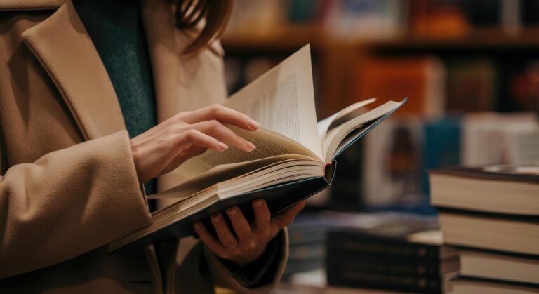 person-reading-book-in-bookstore-surrounded-by-books-free-photo